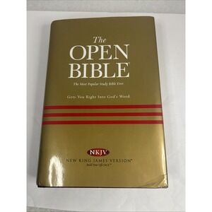 The Open‎ Bible Expanded Edition 1997 Hardcover DJ NKJV Red Letter